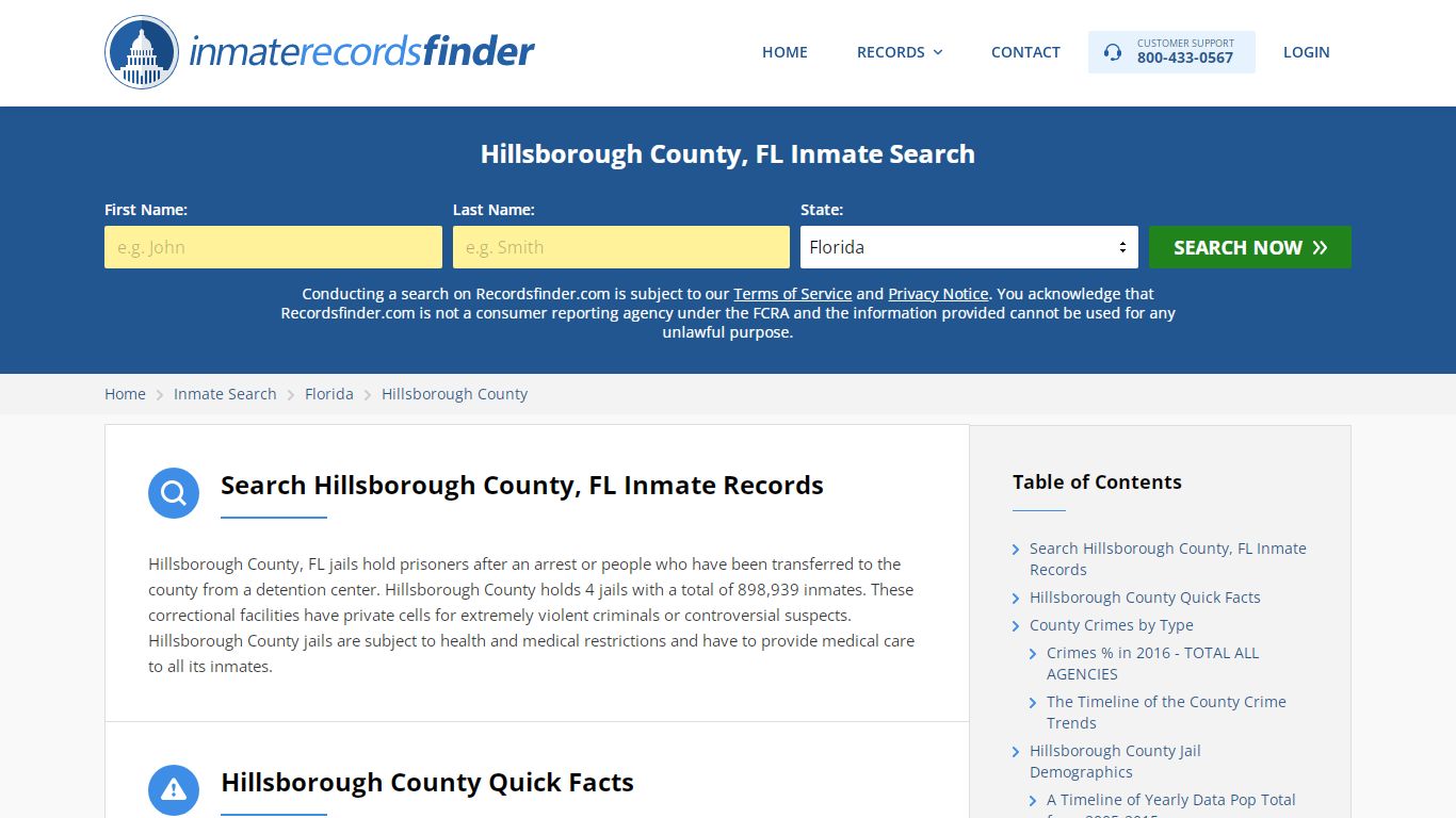 Hillsborough County, FL Inmate Lookup & Jail Records Online